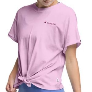 New Champion pink front knot tie t shirt size XL